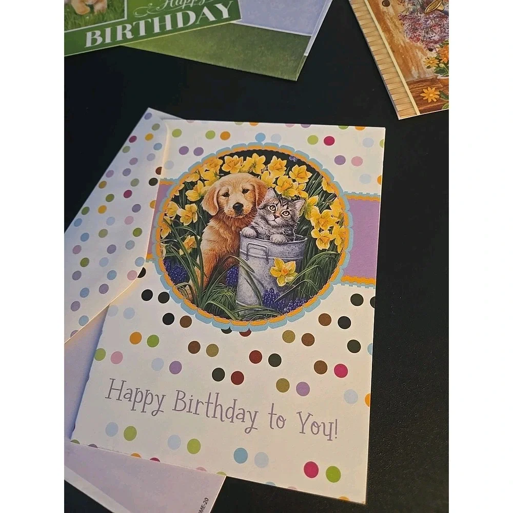 7 Salesian Missions Matching Paper Birthday Cards / Envelopes  6.5